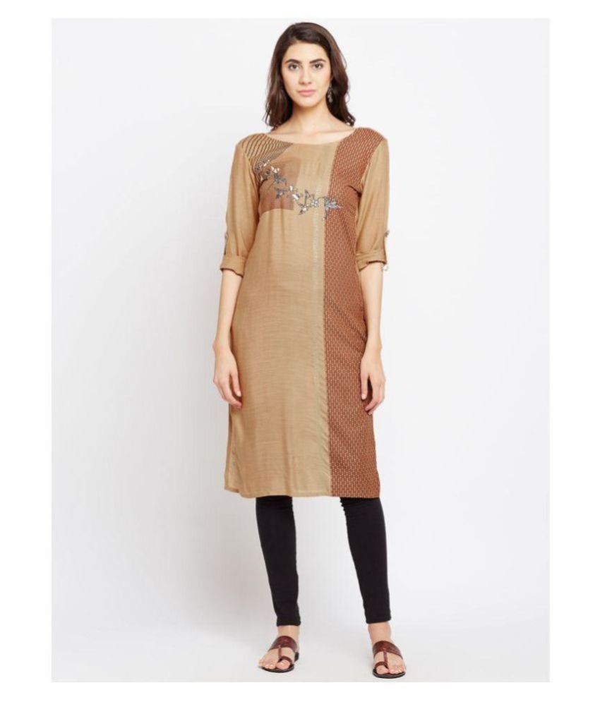 brown color kurti