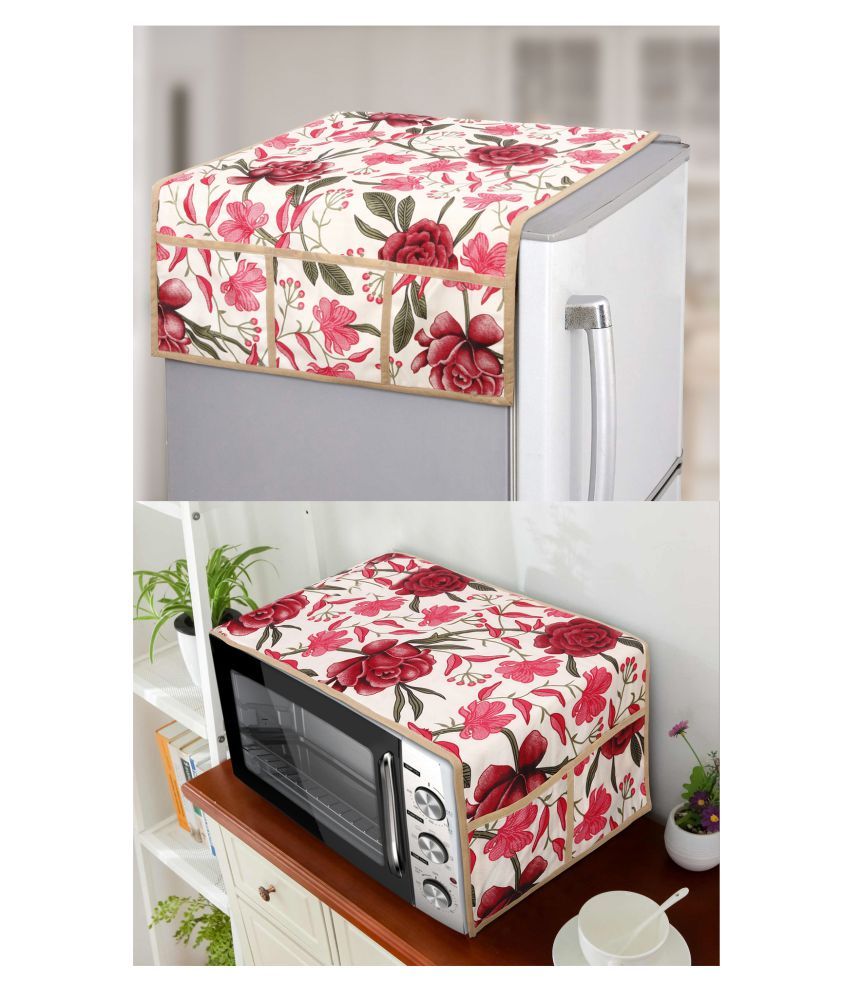     			E-Retailer - Multicolor Polyester Fridge  Top Cover (Pack of 2)