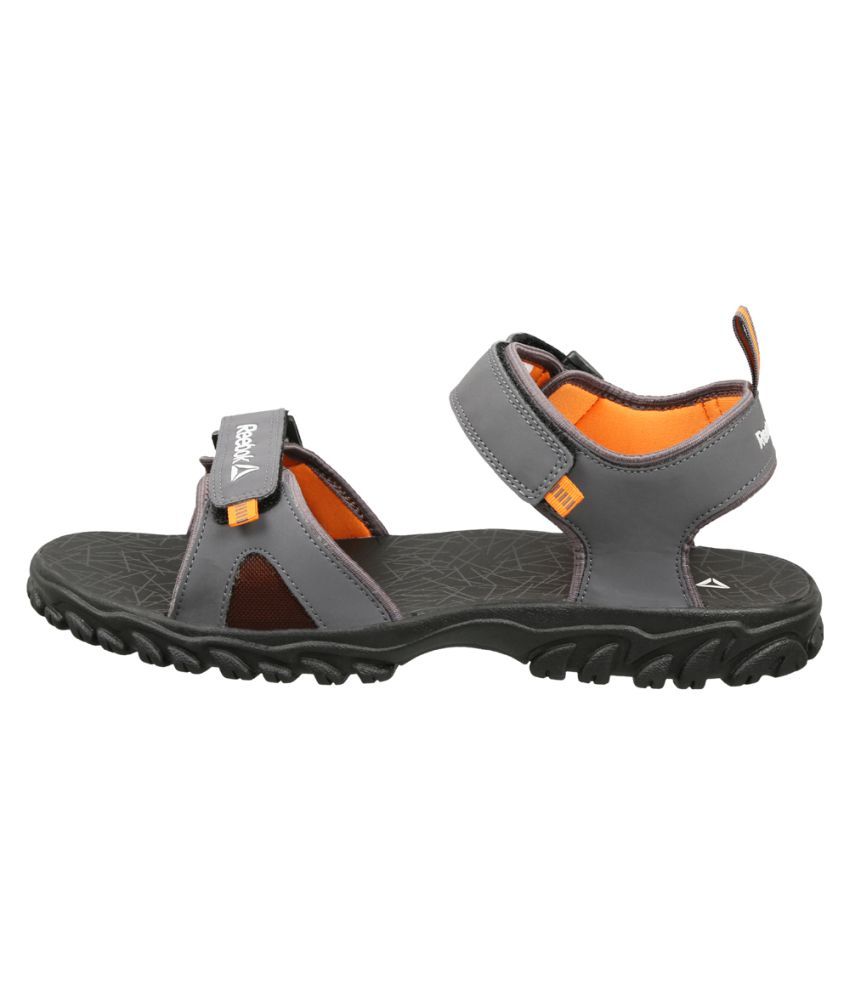 Reebok Gray Synthetic Leather Sandals Buy Reebok Gray Synthetic