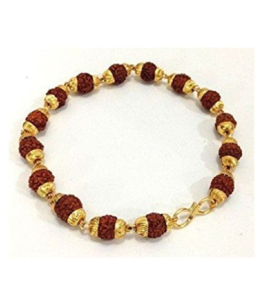     			BHAUNE RETAILS Gold Plated Rudraksha Bracelet