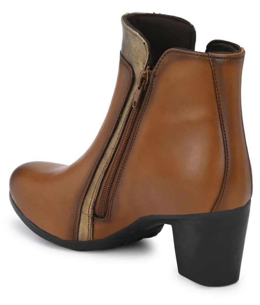 tan ankle bootie