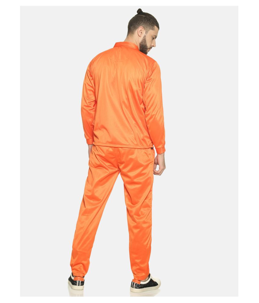 HPS Sports Men's Zip Closure Polyester Orange Track Suit - Buy HPS ...
