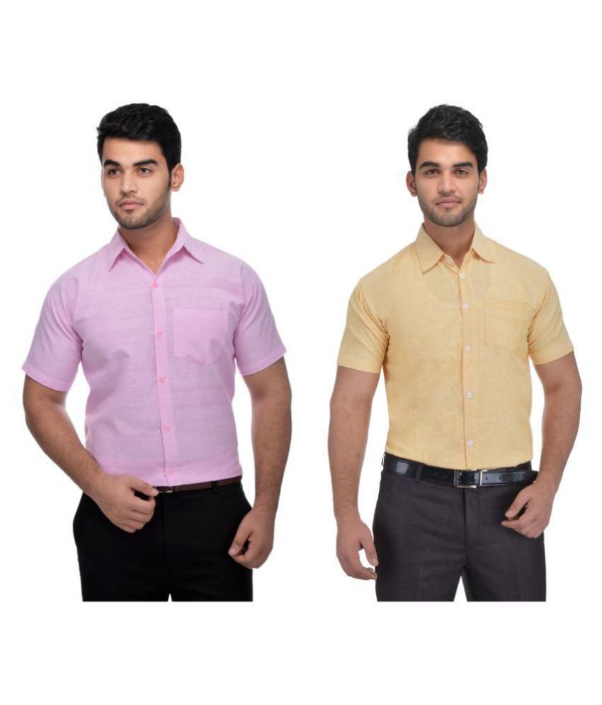     			DESHBANDHU DBK Cotton Regular Fit Half Sleeves Men's Formal Shirt - Multi ( Pack of 1 )