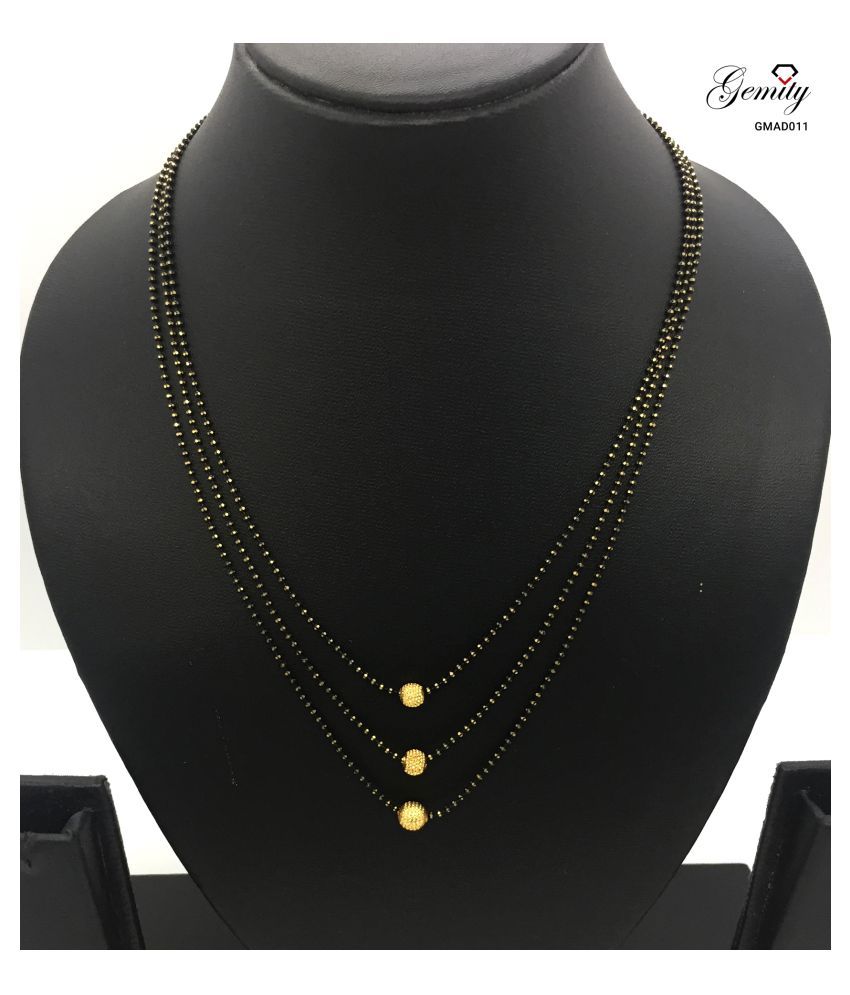 Three layer Gold Bead Mangalsutra: Buy Three layer Gold Bead Mangalsutra Online in India on Snapdeal