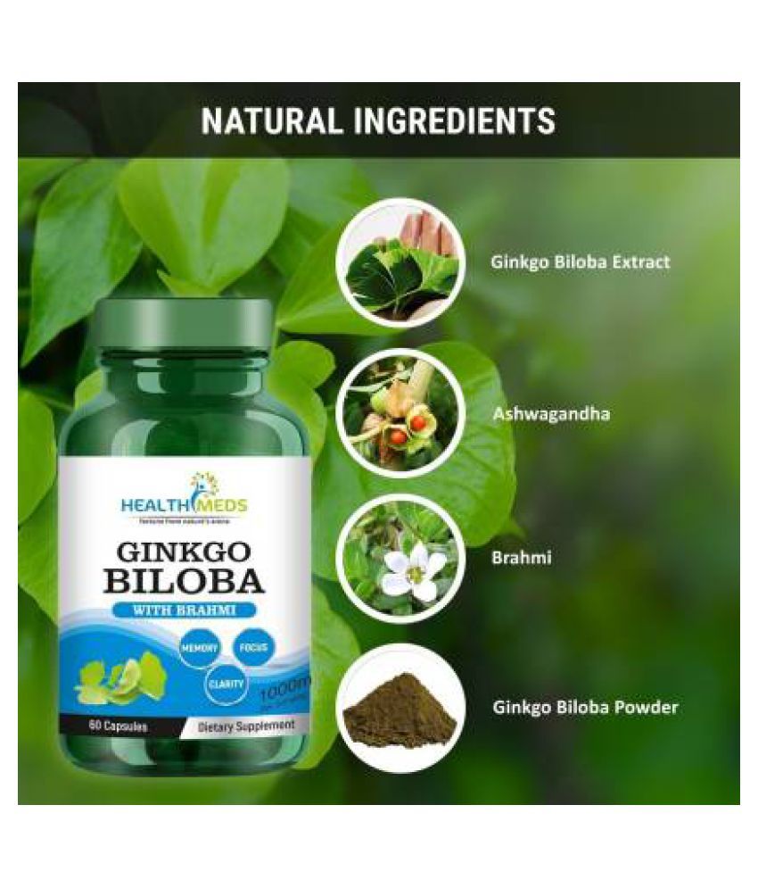 HealthMeds GINKGO BILOBA 1000Mg (Pack Of 2) Capsule 60 gm Buy