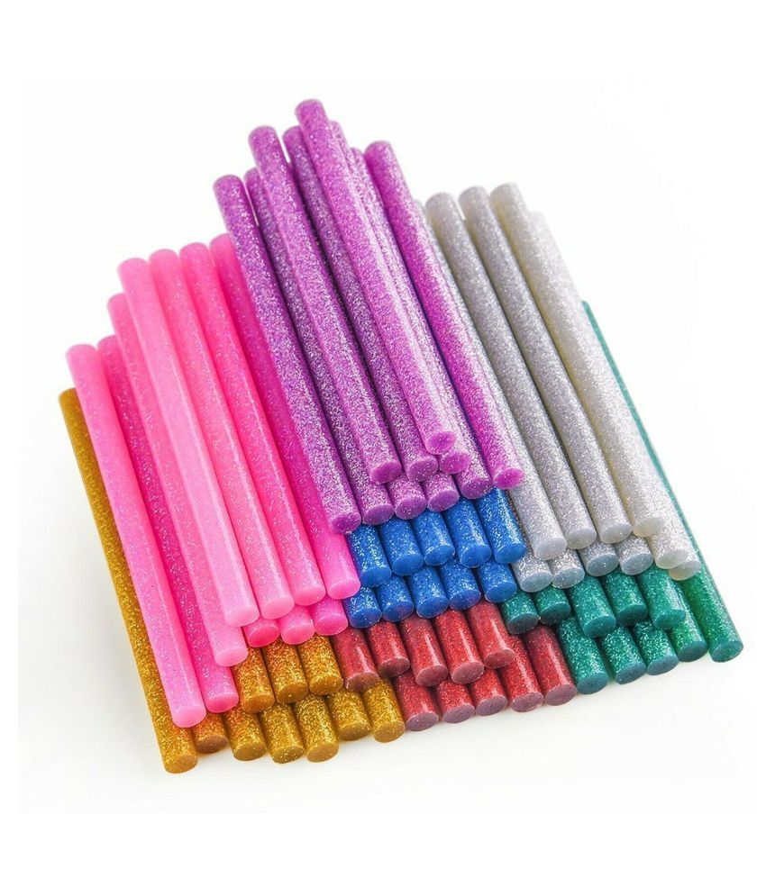 Lunar Hot Melt Multicolour Glitter Glue Sticks for Glue Gun (Pack of 32