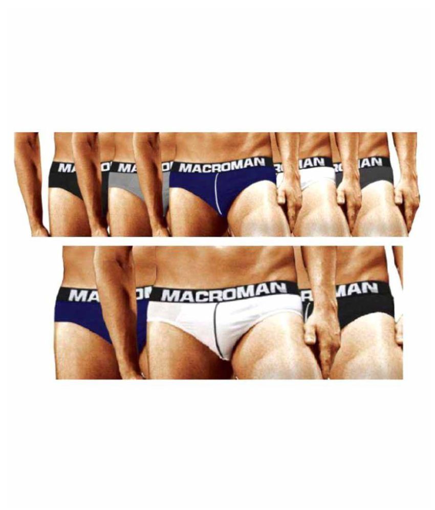     			Macroman Multi Brief Pack of 8