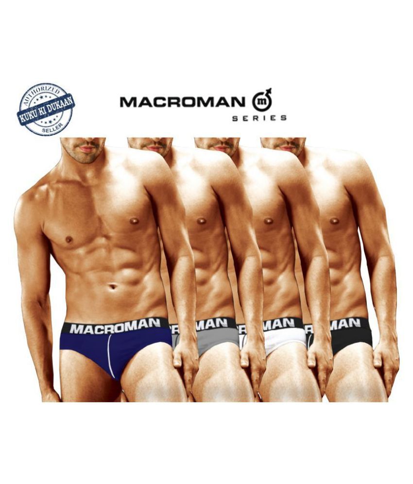     			Macroman Multi Brief Pack of 4