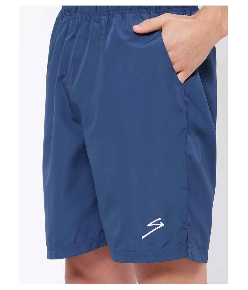 SG Blue Polyester Running Shorts Buy SG Blue Polyester Running Shorts