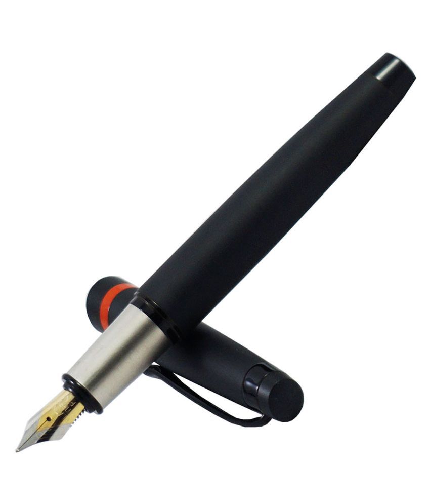     			auteur Zing-O Premium Corporate Collection Matte Black Body Medium Nib Very Stylish and Attarctive Black Fountain Pen