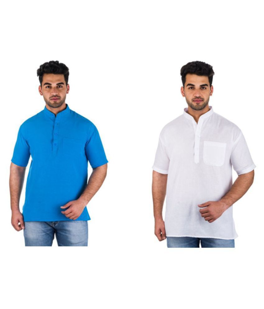     			DESHBANDHU DBK Multi 100 Percent Cotton Kurta Pack of 2