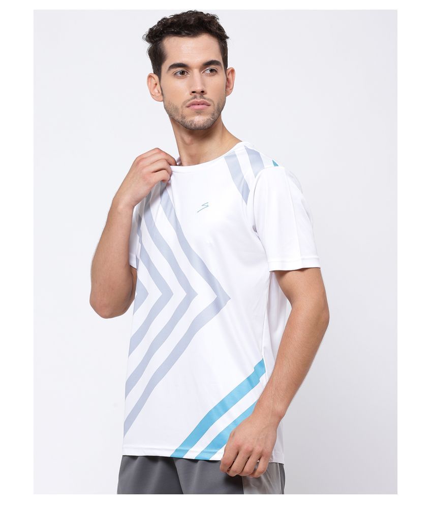 mens white polyester t shirts