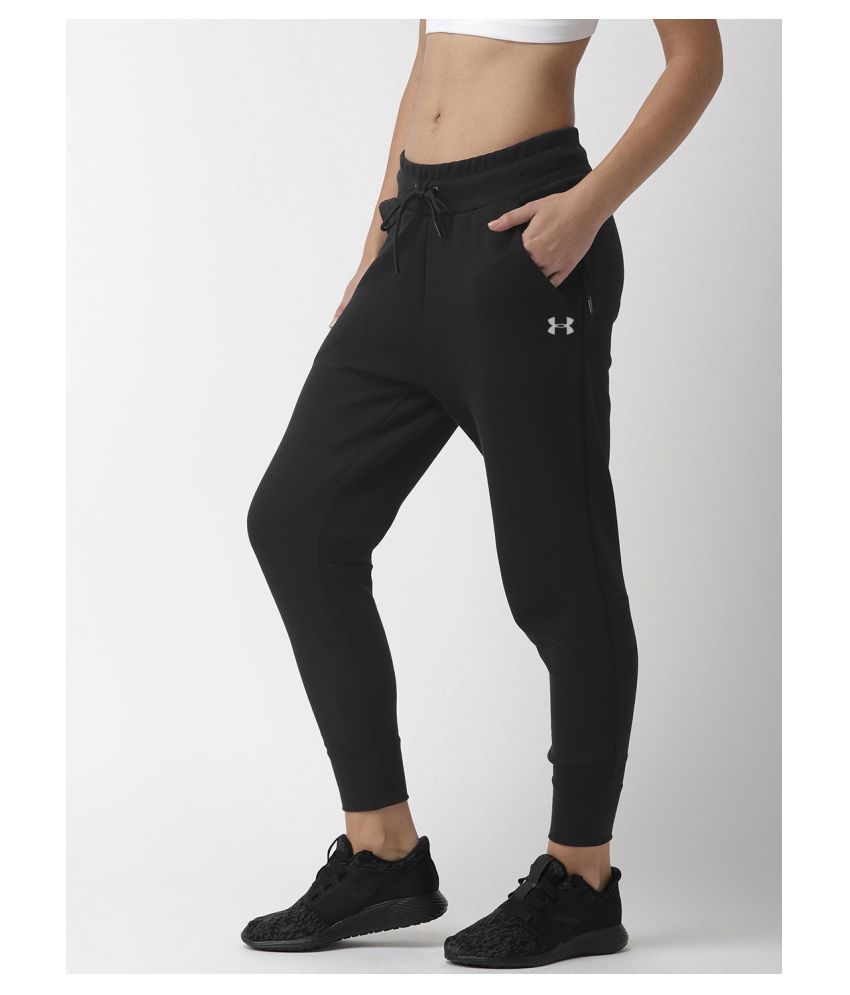 Buy Under Armour Black Polyester Lycra Trackpants Online at Best Prices ...