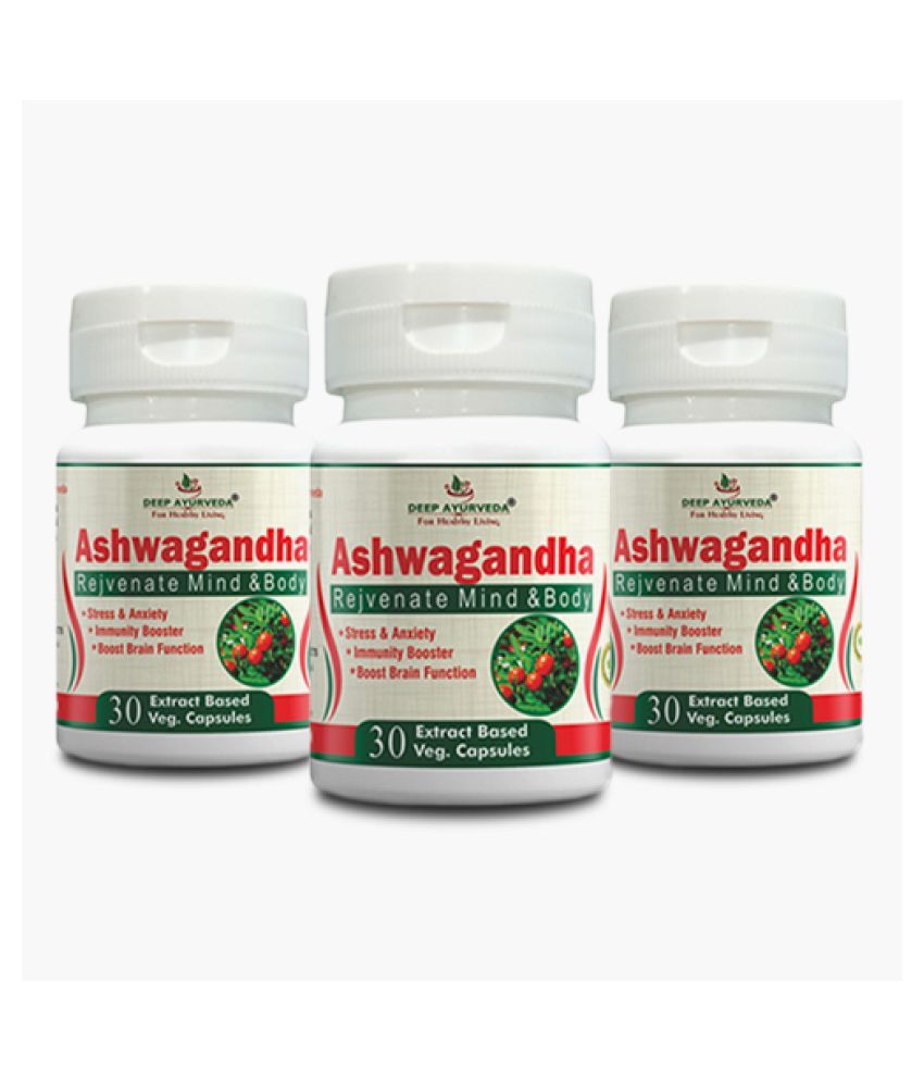 DEEP AYURVEDA INDIA AshwagandhaA Herbal Supplement Capsule 1500 mg