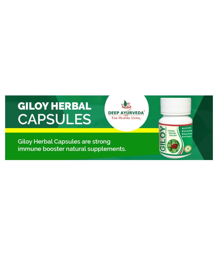 DEEP AYURVEDA INDIA Giloy For Strong Immune Booster Capsule 1000 mg