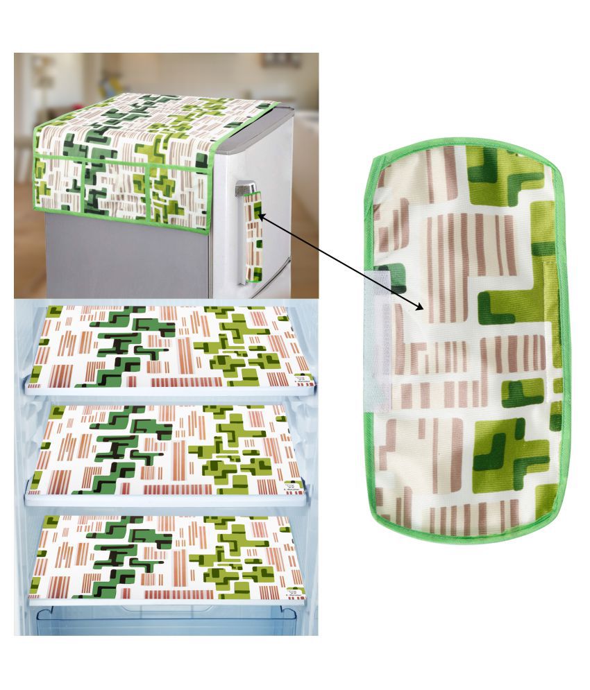     			E-Retailer Set of 5 PVC Green Fridge Top Cover
