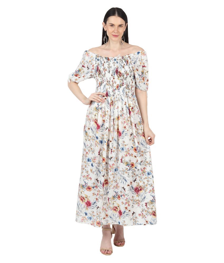 white colour ki maxi