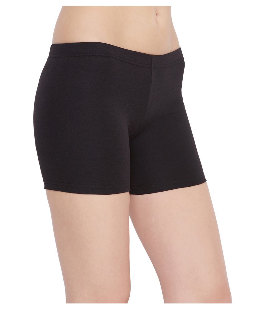 Buy Carein Black Cotton Solid Shorts Online at Best Prices in India ...