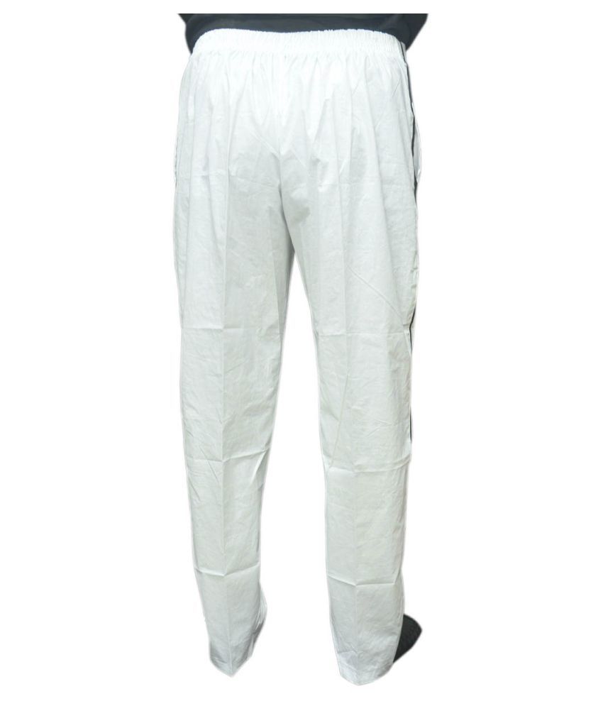 white cotton joggers