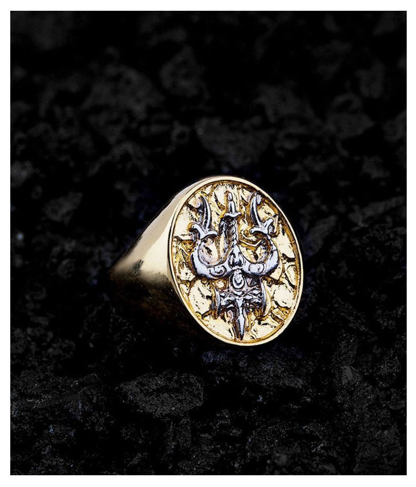 Voylla Etched Beginning Mahadev Ring Gift for Him, Boy, Men, Father ...