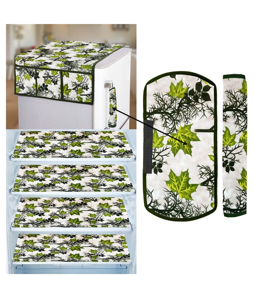     			E-Retailer Set of 7 PVC Green Fridge Top Cover