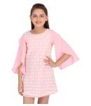 Cutecumber Georgette Shift Dress For Girls ( , Pink )