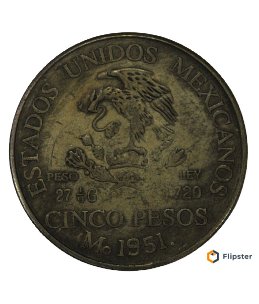     			5 Pesos 1951 - (HILDALGO) Estados Unidos Mexicanos Coin