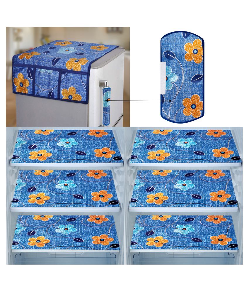     			E-Retailer - Blue PVC Fridge  Top Cover (Pack of 8)