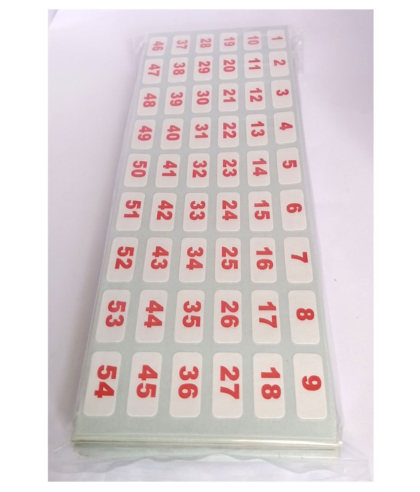 Multipurpose Number Stickers (1 - 108) 50 Pcs - Buy Multipurpose Number ...