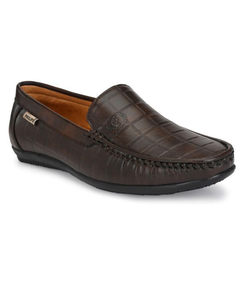     			Prolific - Brown Men's Slip on loafers