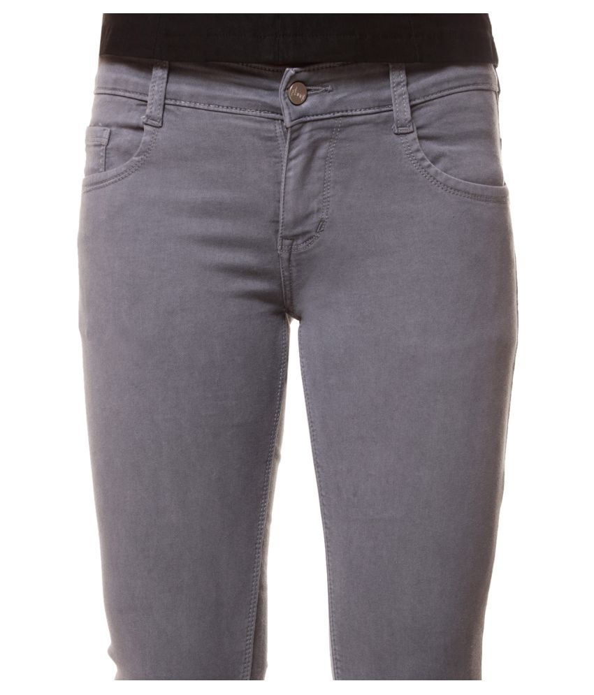 Flaunt Cotton Lycra Jeans Grey Buy Flaunt Cotton Lycra Jeans Grey
