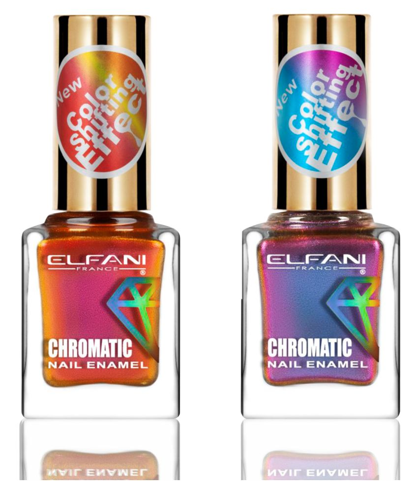     			Elfani Nail Polish Multi Multichrome Pack of 2 18 mL