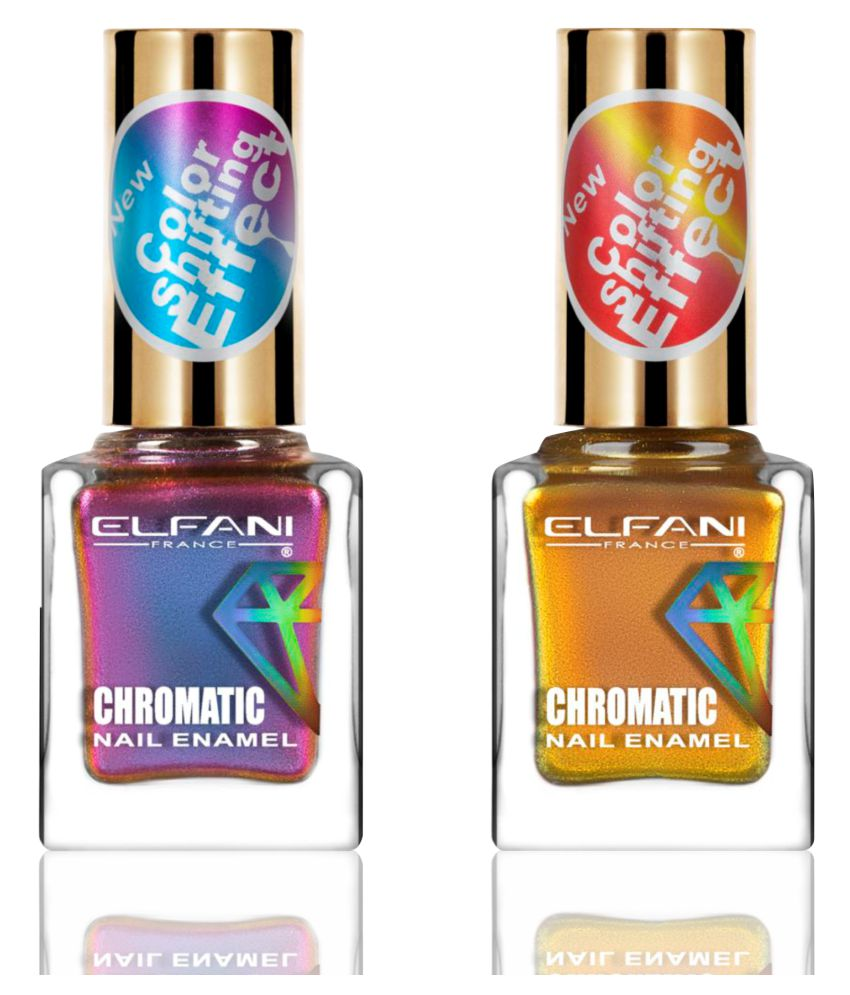     			Elfani Nail Polish Multi Multichrome Pack of 2 18 mL