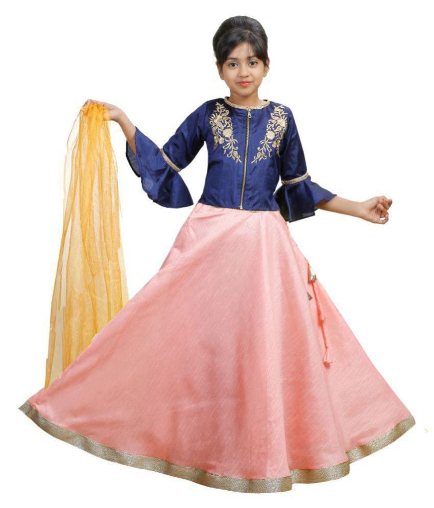 crop top with lehenga for girls