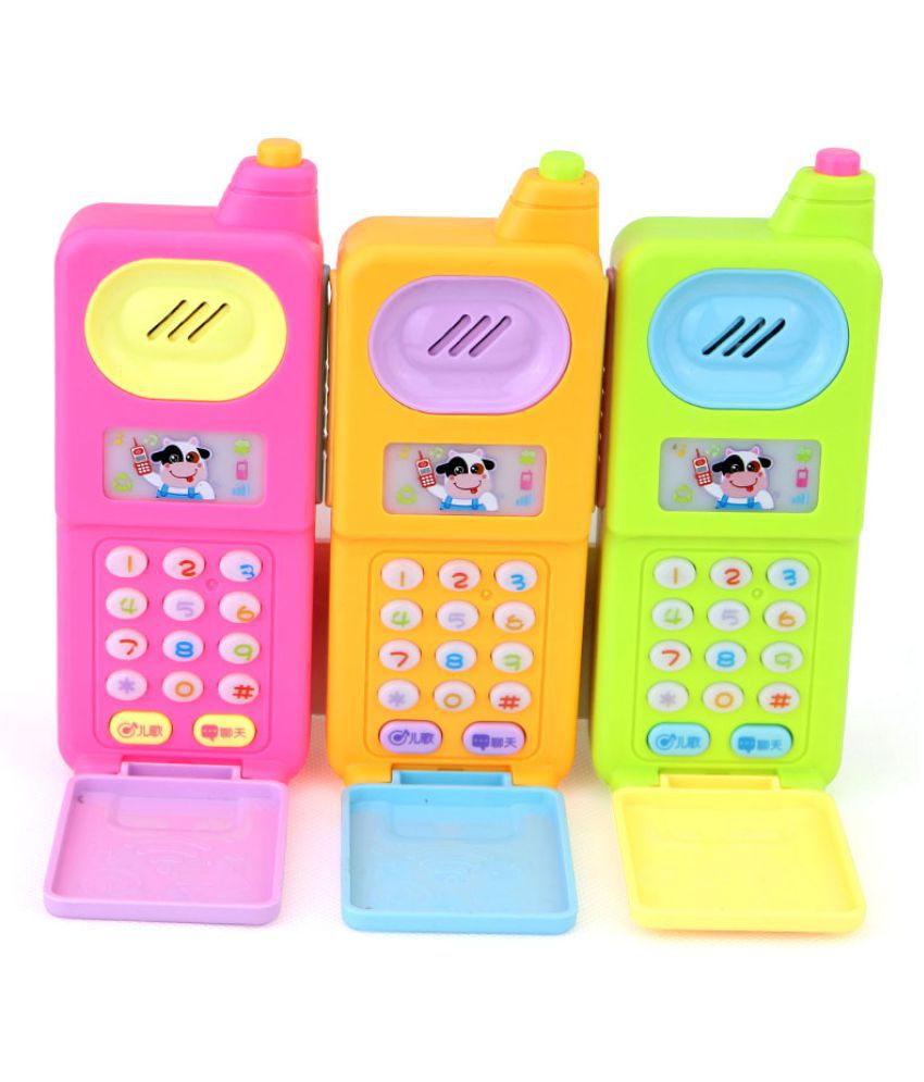 Musical Flip Mobile Phone Toy with Colourful Lights and Sound Effects ...