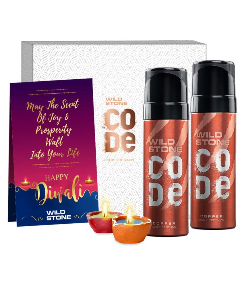     			Wild Stone Diwali Gift Box with 2 Code Copper Body Perfume 120ml and 2 Diya Combo Set ()