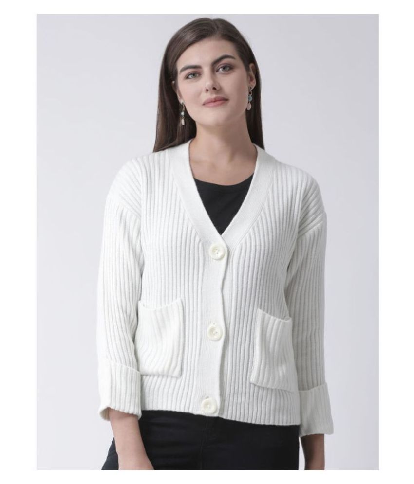 Buy Club York Acrylic White Cardigans Dress Online at Best Prices in