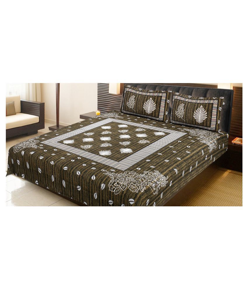 Aj Home Cotton King Size Bed Sheet With, What Is King Size Bedsheet In Cm