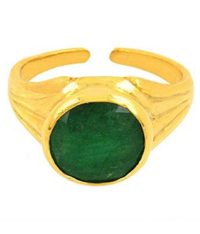 Natural Emerald(Panna) Stone Finger Ring Original & Effective 5.25 ...