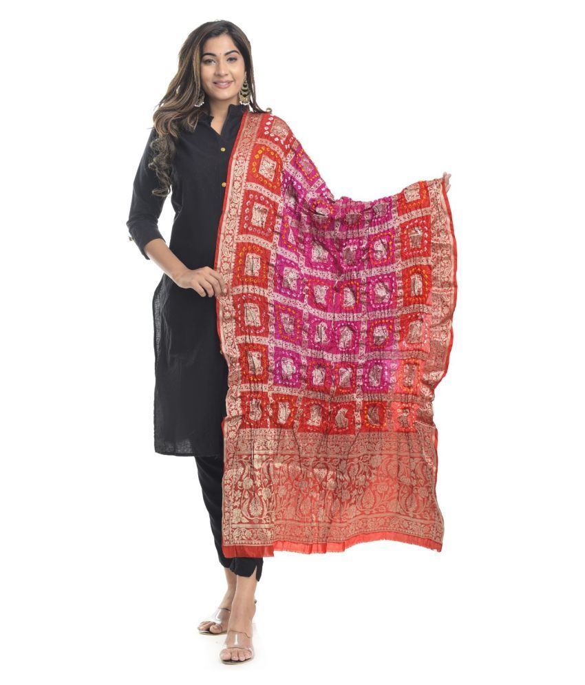     			Apratim Multicoloured Banarasi Silk Banarasi Dupatta