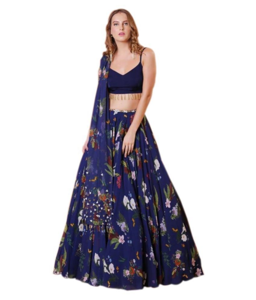 chaniya choli blue