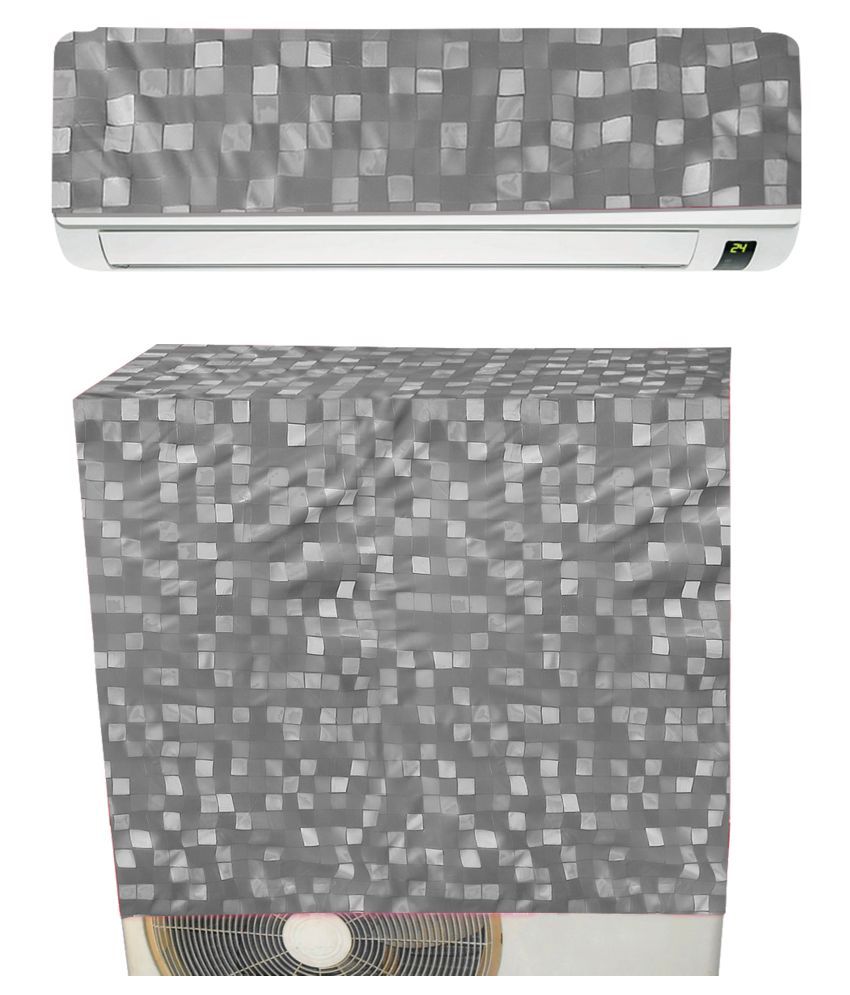     			E-Retailer Single PVC Gray AC Cover for 2 Ton Split AC