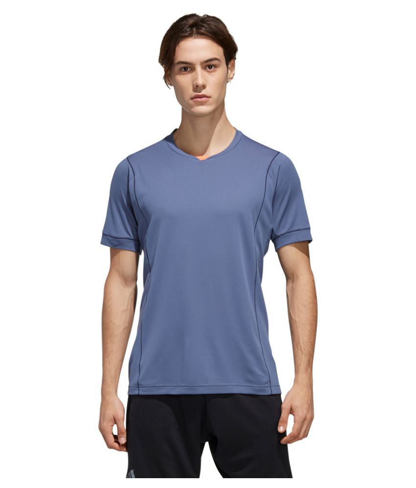 Adidas Blue Polyester T-Shirt - Buy Adidas Blue Polyester T-Shirt ...