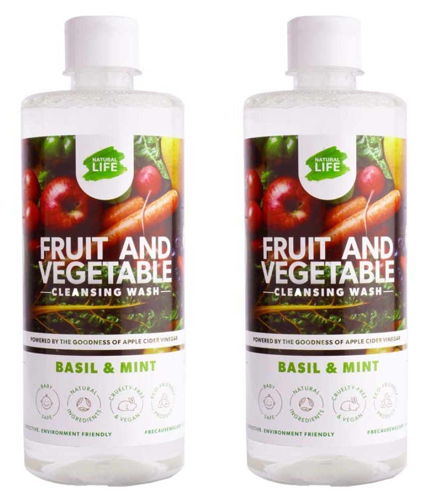 Natural Life Fruit & Vegetable Wash Removes Germs, Chemicals, Waxes