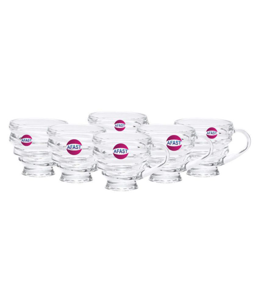     			Somil Glass Tea Cup, Transparent, Pack Of 6, 130 ml