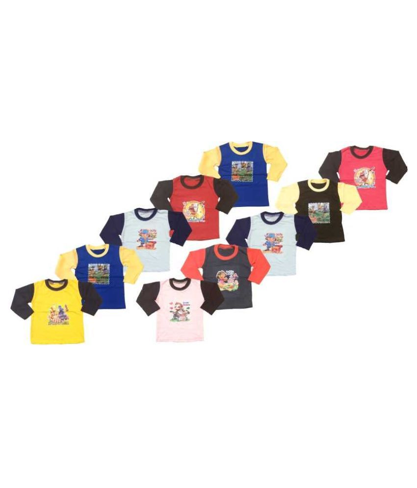     			ROMING MOON INTERNATIONAL Pack of 10 Boys Cotton T-Shirt ( Multi Color )