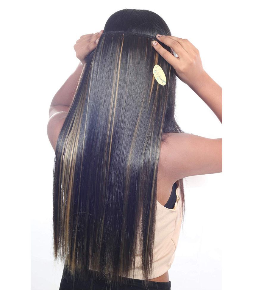 Buy VSAKSH Straight Clip In Hair Extension Black & Brown Online at Best  Price in India - Snapdeal