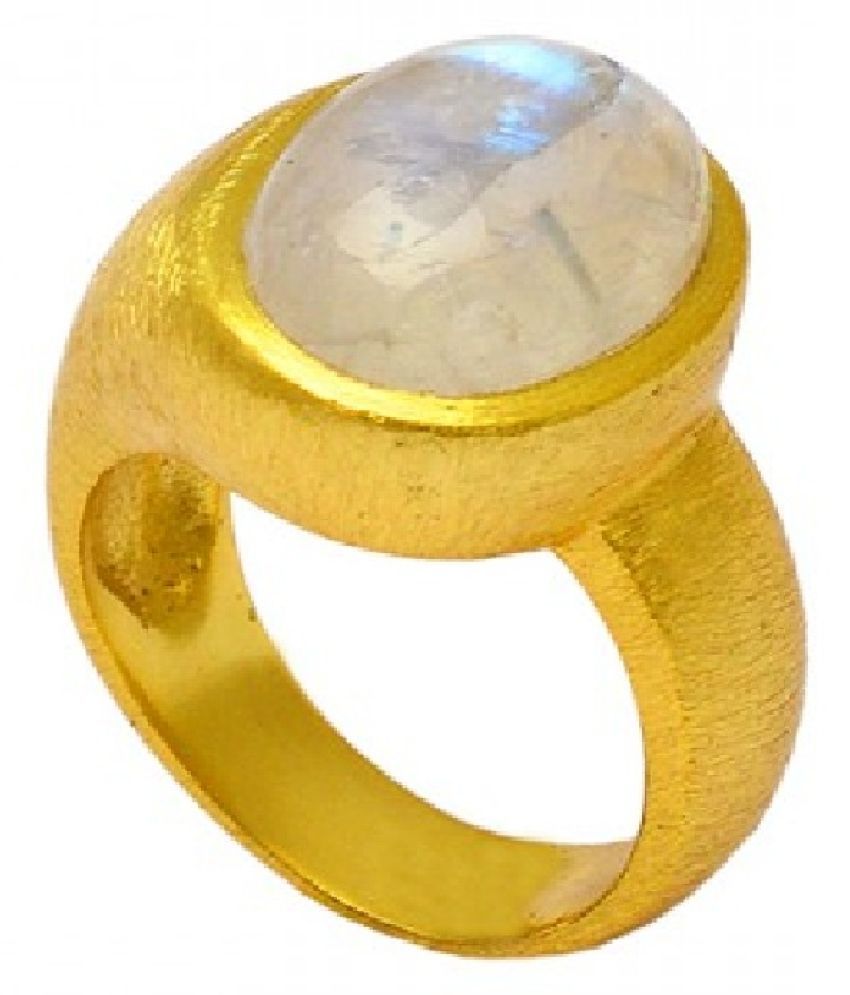 Kundli GemsMoonstone Ring 4.75 Crt.Natural Certified Moonstone