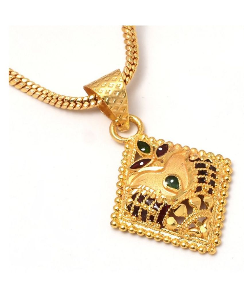     			Jewar Mandi Pendant/Locket Gold Plated With Chain