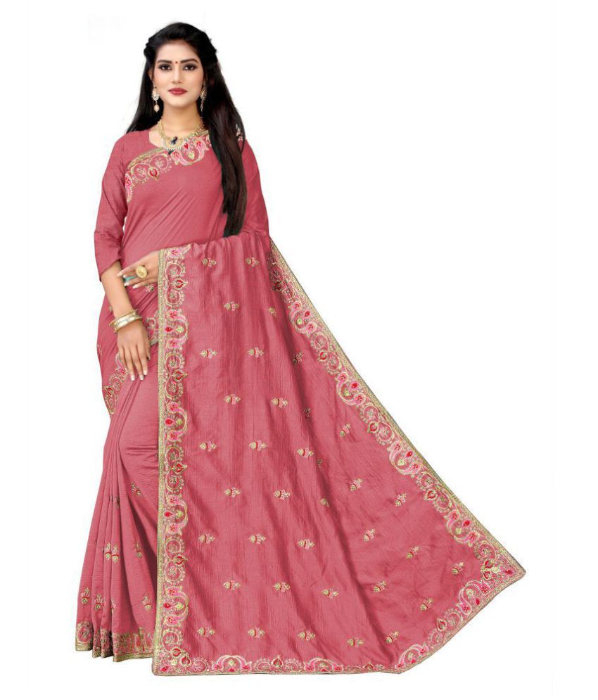red silk saree matching jewellery